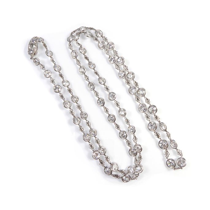 Diamond spectacle set chain necklace | MasterArt